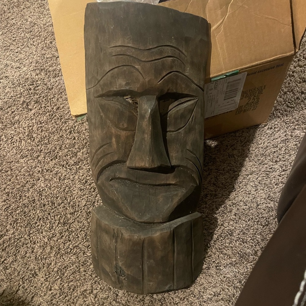 TikiMask, African, taboo, Hawaiian, made of wood.